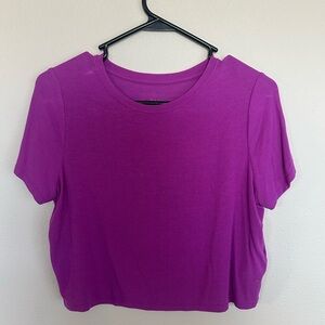 Vibrant Purple Tavi Crop Top